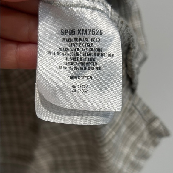 Columbia Cotton Gray Plaid Casual Button Down Short Sleeve Shirt men’s xl - Picture 5 of 7